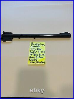 14 SUPER 14 223 REM blued barrel front TC thompson CONTENDER FREE SHIPPING