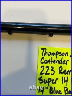 14 SUPER 14 223 REM blued barrel front TC thompson CONTENDER FREE SHIPPING