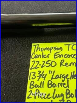 22-250 rem 13 3/4 ENCORE blue barrel thompson center TC 1 thick heavy barrel