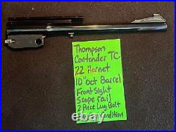 22 HORNET 10 octagon barrel front sight scope rail TC thompson CONTENDER freeSH