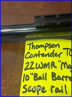 22 WMR 22 MAG 10 bull pistol barrel scope rail TC thompson CONTENDER free ship