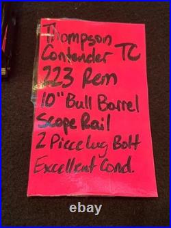 223 REM CONTENDER 10 blue bull barrel thompson center TC scope rail Ex cond
