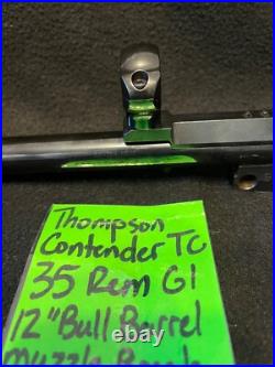 35 REM 12 BLUE BARREL muzzle break scope mount rings TC thompson CONTENDER F/S 35 REM 12 BLUE BARREL muzzle break scope mount rings TC thompson CONTENDER F/S