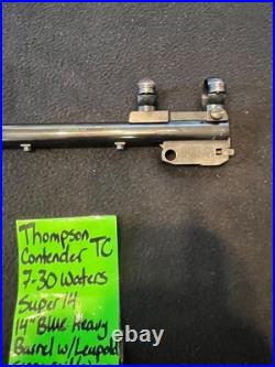7-30 waters CONTENDER SUPER 14 blue barrel thompson center TC leupold rings