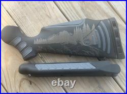 Custom Thompson Center Encore Ph Black Engraved Deer Flex Tech Rifle Stockset