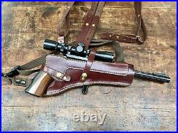 Leather Holster for scoped Thompson contender 10 And 14 Barrels. #7415