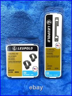 Leupold DD 1 Steel Rings Medium Height with base for Thompson Center Contender