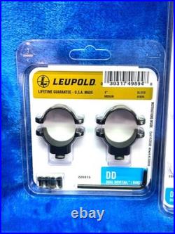 Leupold DD 1 Steel Rings Medium Height with base for Thompson Center Contender
