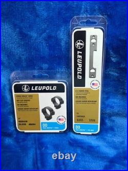 Leupold DD 1 Steel Rings Medium Height with base for Thompson Center Contender