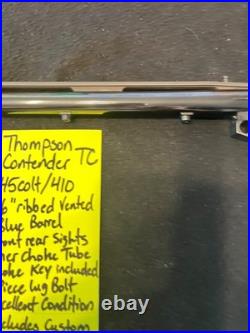 SCARCE 410 45 colt SWEET 16 vented ribbed blue barrel THOMPSON CONTENDER TC