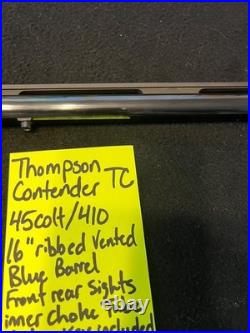 SCARCE 410 45 colt SWEET 16 vented ribbed blue barrel THOMPSON CONTENDER TC
