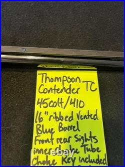 SCARCE 410 45 colt SWEET 16 vented ribbed blue barrel THOMPSON CONTENDER TC