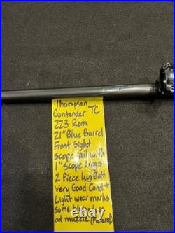 TC rare 223 REM 21 blue rifle barrel THOMPSON CONTENDER g1 SCOPE RAIL RINGS