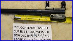 TCA Contender Barrel, Gen 1 Super 14 custom. 300 Whisper, blued, mint