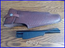 Thompson Center Contender 222 Rem With Lawrence Basket Weave Holster & Forend 10
