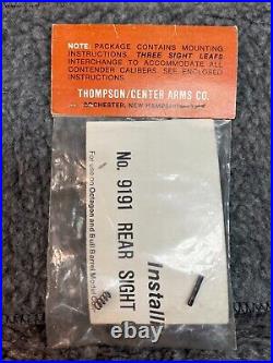 Thompson Center Contender Rear Sight NOS Kit Includes Various Blades #9191