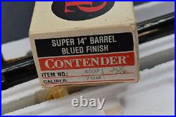 Thompson Center Contender Super 14 Pistol Barrel 7mm TCU with Box / Bomar sight