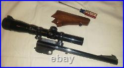 Thompson Center Contender pistol 10 octagon 222 barrel and redfield scope