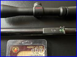 Thompson center encore 12 gauge Rifled Barrel. Redfield Scope 2-7x33 And Rin? Gs